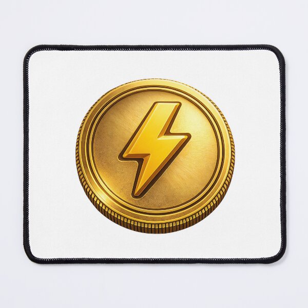 Item preview, Golden coin with lightning bolt symbol for energy or power designed and sold by Creative88Art.