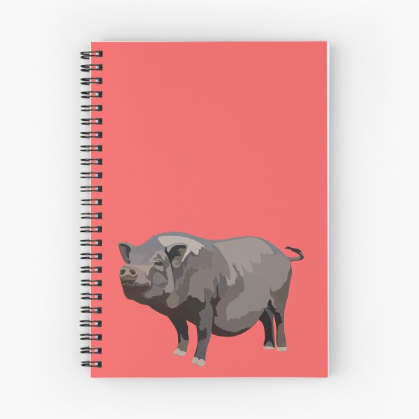 Item preview, P is for Pot Bellied Pig.Pot-Bellied Pig Illustration – Cute Mini Pig Wildlife and Farm Animal Art designed and sold by PrettylittlepastelUk.