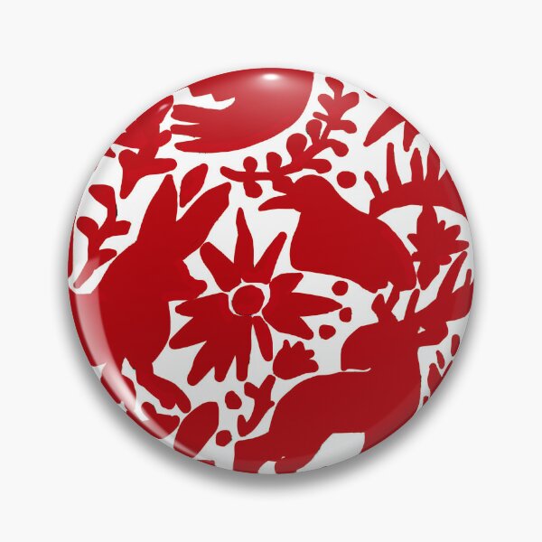 Item preview, Mexican Red Fire Otomi Mexican Folk Art Pattern designed and sold by TinaSalazar.