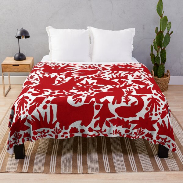 Item preview, Mexican Red Fire Otomi Mexican Folk Art Pattern designed and sold by TinaSalazar.