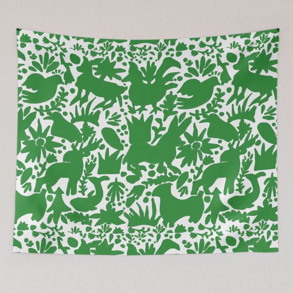 Item preview, Mexican Green Earth Otomi Mexican Folk Art Pattern designed and sold by TinaSalazar.