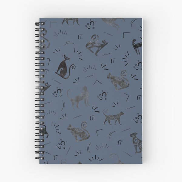 Item preview, Cave Art Cats on Dark Gray Blue designed and sold by KSimpson838.