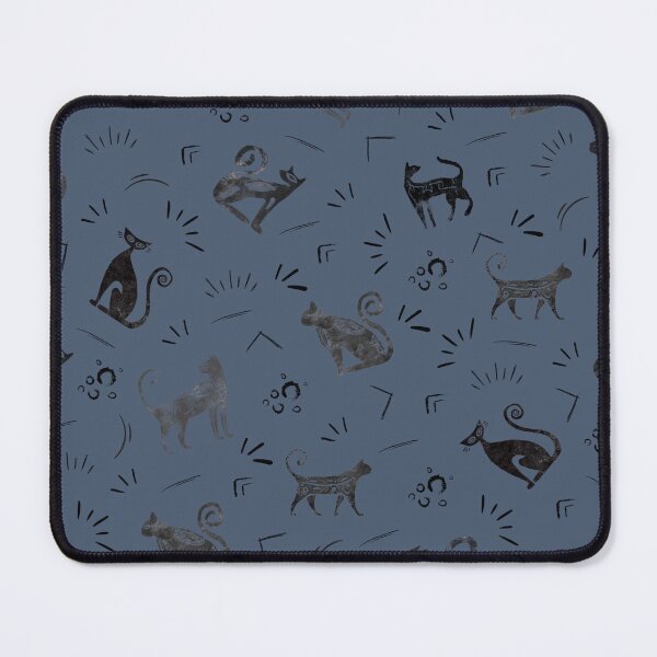 Item preview, Cave Art Cats on Dark Gray Blue designed and sold by KSimpson838.
