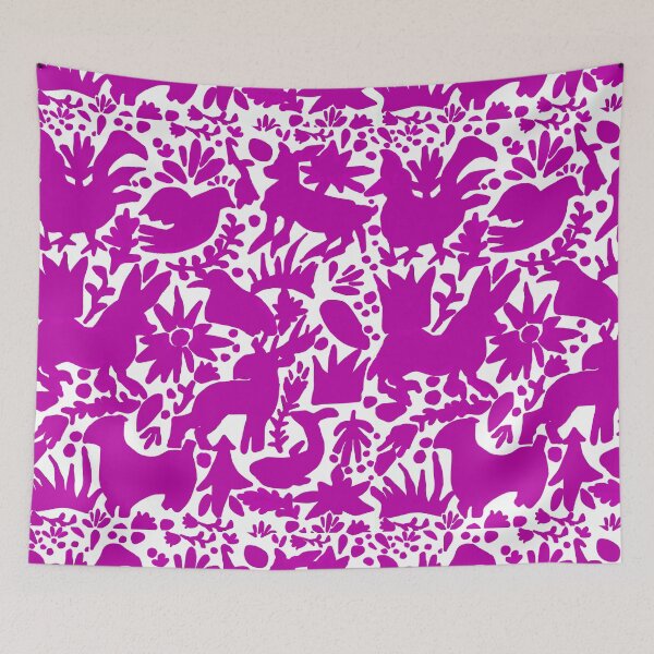 Item preview, Mexican Marvelous Magenta Otomi  Mexican Folk Art Pattern designed and sold by TinaSalazar.