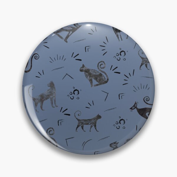 Item preview, Cave Art Cats on Gray Blue designed and sold by KSimpson838.