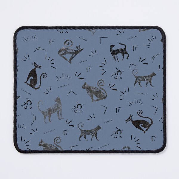 Item preview, Cave Art Cats on Gray Blue designed and sold by KSimpson838.