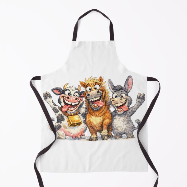 Item preview, Funny Farm Animal Friends High Five Illustration designed and sold by madebysiwa.