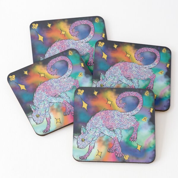 Item preview, Space Cat in a galaxy of colors designed and sold by CottageComfortsShoppe.