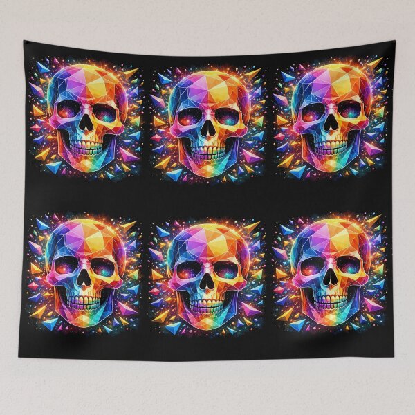 Item preview, Geometric skull colorful  designed and sold by BsDrip.