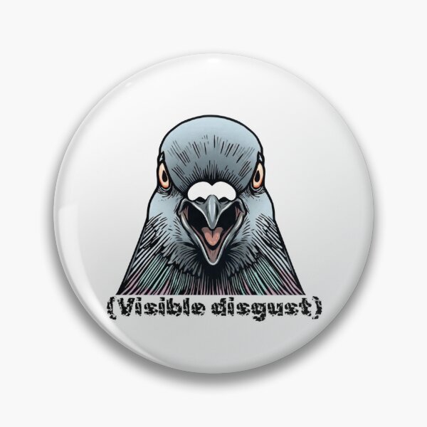 Item preview, Visible disgust - funny design of judgemental pigeon perfect for people with sense of humor trying to send a message to others designed and sold by murroedesigns.
