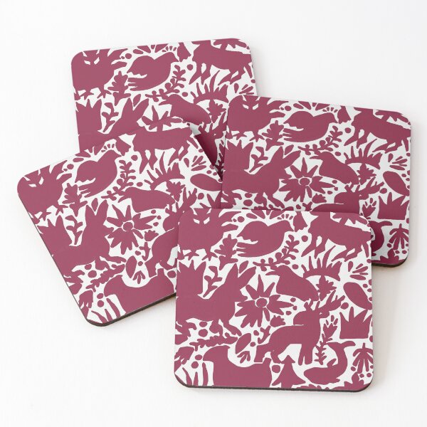 Item preview, Mexican Otomi Texas Maroon Colors Mexican Folk Art designed and sold by TinaSalazar.