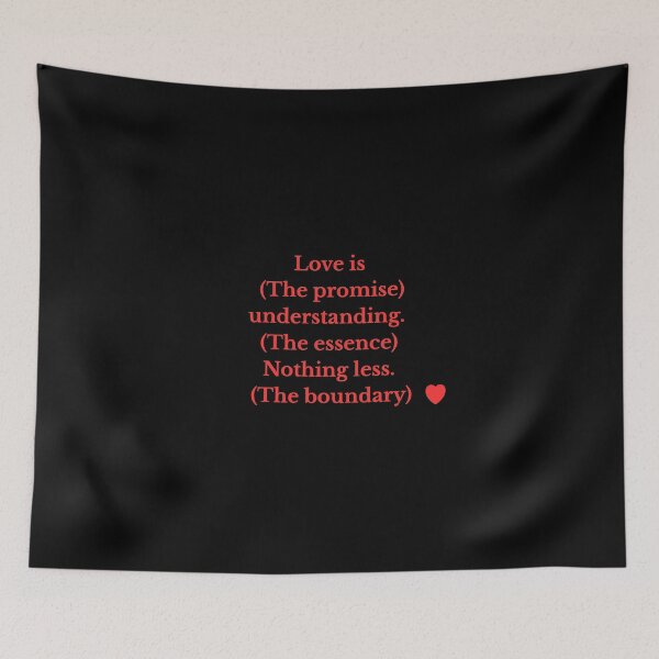Item preview, Love is Understanding Red Typography Quote Design designed and sold by mythographiaart.