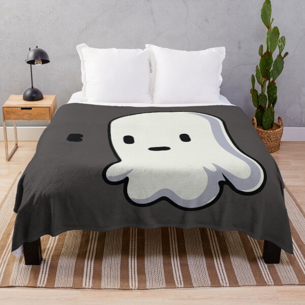 Item preview, black Cute Kawaii Ghost – Adorable Spooky Spirit Illustration designed and sold by badbug.