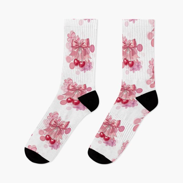 Artikelvorschau, Kirschen mit Schleife und Blumen – Illustration entworfen und verkauft von iamKRUK.