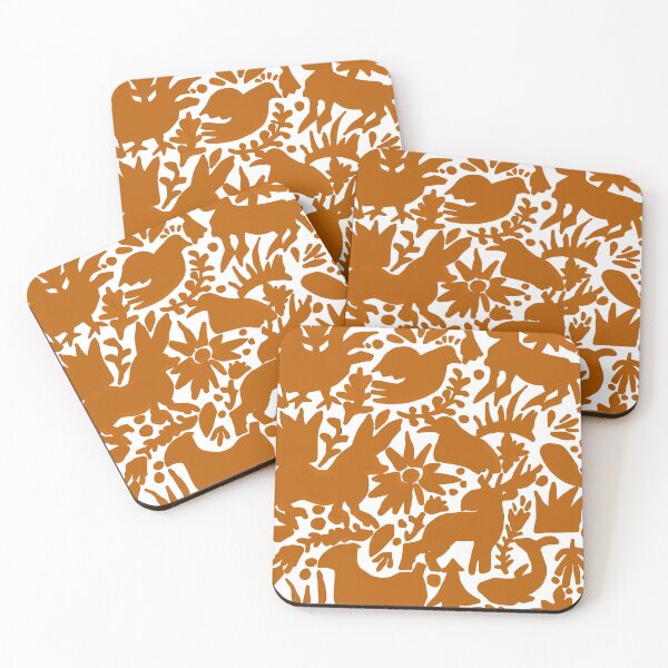 Item preview, Mexican Otomi Texas Orange Mexican Folk Art Pattern designed and sold by TinaSalazar.