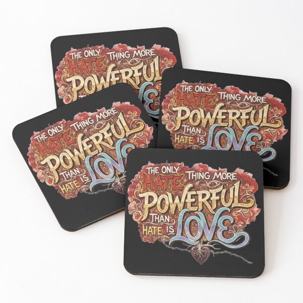 Item preview,  the only thing more powerful than hate is love designed and sold by Fatomfatom.