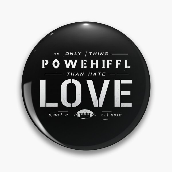 Item preview, The Only Thing More Powerful Than Hate Is Love Minimal Football Quote Design designed and sold by Uglyandcute.