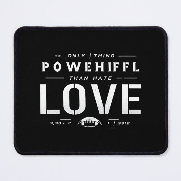 Item preview, The Only Thing More Powerful Than Hate Is Love Minimal Football Quote Design designed and sold by Uglyandcute.