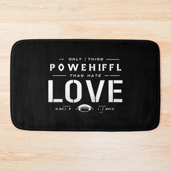 Item preview, The Only Thing More Powerful Than Hate Is Love Minimal Football Quote Design designed and sold by Uglyandcute.