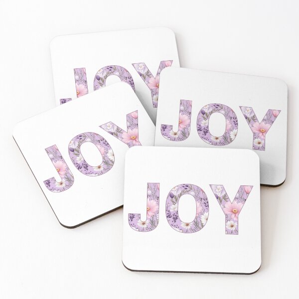 Item preview, JOY Floral Letters – Botanical Positive Quote Aesthetic Design   designed and sold by Calm Earth Collective.