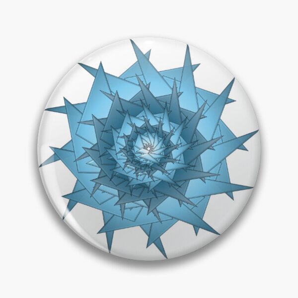 Item preview, Celestial Blue Spiral — Abstract Geometric Fractal Art designed and sold by W-A-C-O.