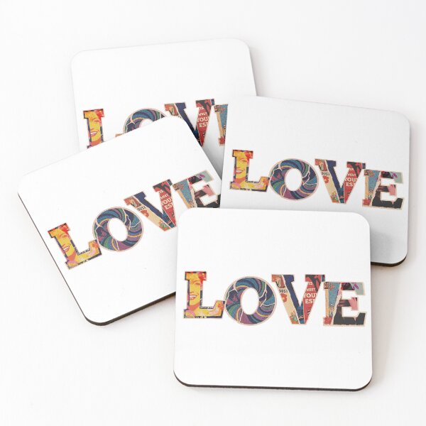 Item preview, LOVE Collage – Psychedelic Colors Edition designed and sold by tviyluv.