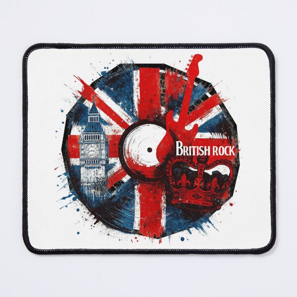 Item preview, British Rock Vinyl — United Kingdom Flag designed and sold by Nacho Average Designs.