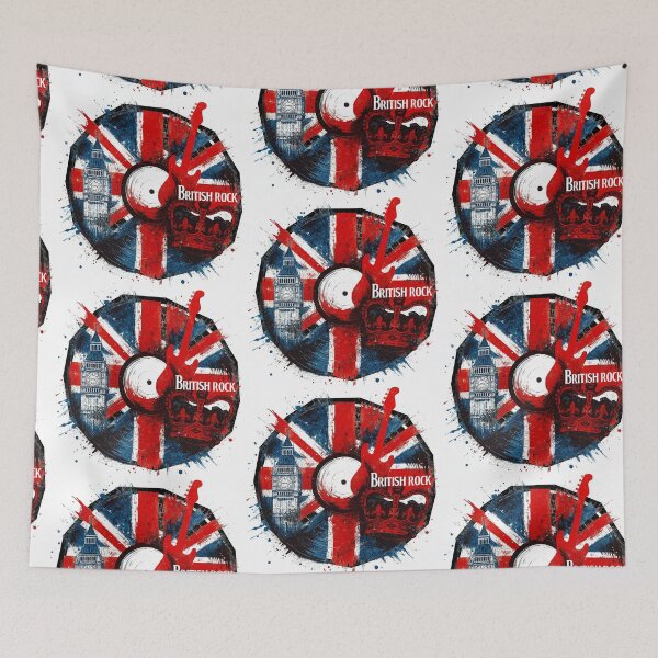 Item preview, British Rock Vinyl — United Kingdom Flag designed and sold by Nacho Average Designs.