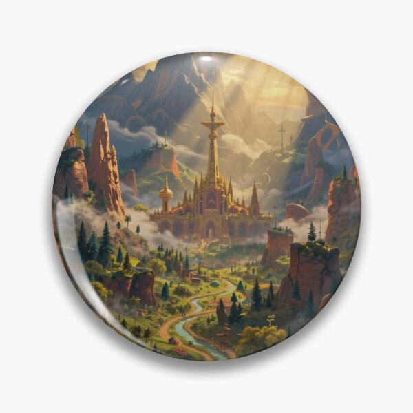 Item preview, Golden Fantasy Castle in Majestic Mountain Valley World designed and sold by FotoworldEdel.