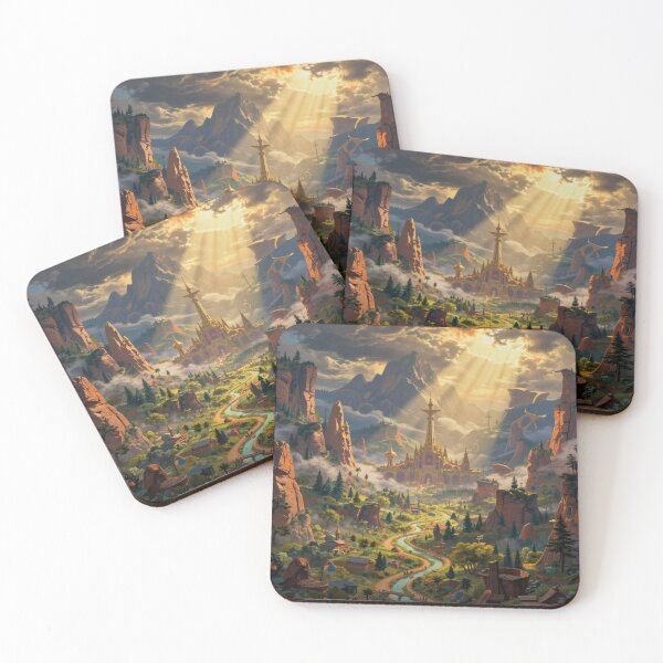 Item preview, Golden Fantasy Castle in Majestic Mountain Valley World designed and sold by FotoworldEdel.