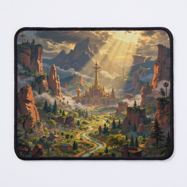 Item preview, Golden Fantasy Castle in Majestic Mountain Valley World designed and sold by FotoworldEdel.