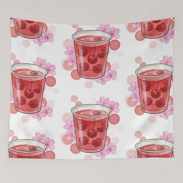 Item preview, Cherry Compote with Flowers – Illustration designed and sold by iamKRUK.