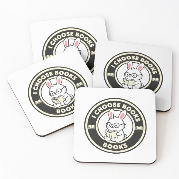 Item preview, I Choose Books – Cute Bunny Reading Design designed and sold by GreenArtMA.