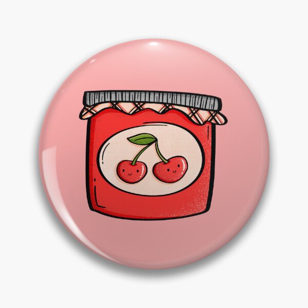 Item preview, Cute Cherry Jam Jar Illustration designed and sold by kellybeandoodles.