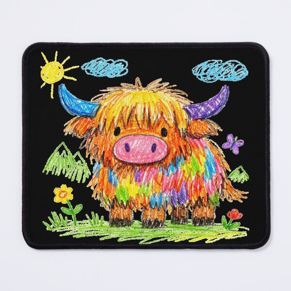 Item preview, Vibrant Rainbow Highland Cow Art - Whimsical Scottish Coo Illustration designed and sold by Loom on the Loch.