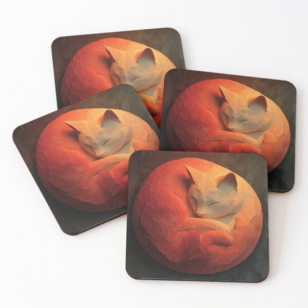 Item preview, Minimalist Neon Sleeping Cat – Modern Bas-Relief Artwork designed and sold by VieUnique.
