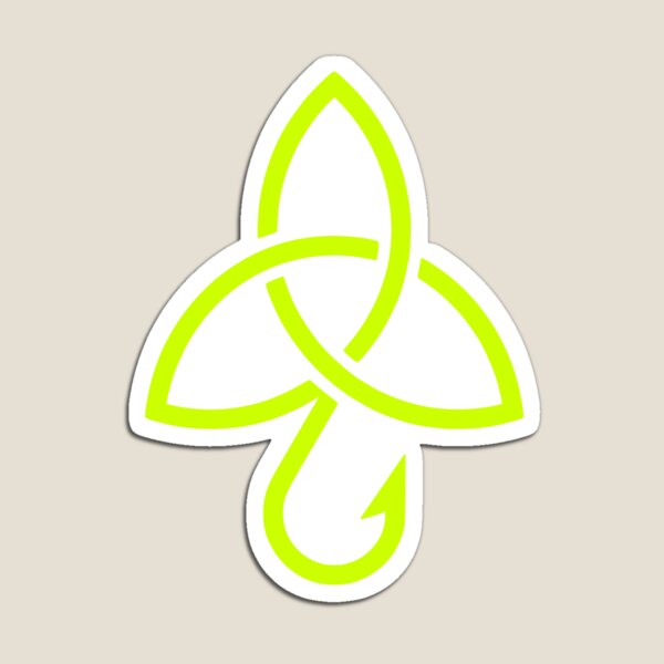 Item preview, Celtic Trinity Hook Minimal Fishing Icon designed and sold by EimSol.
