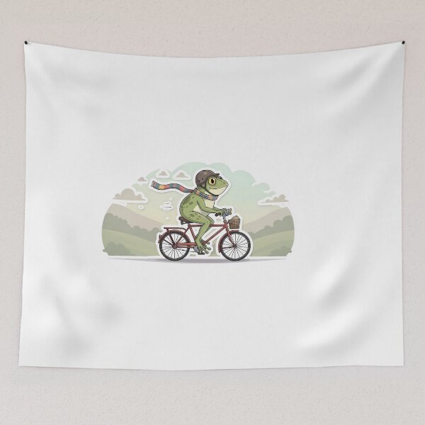 Item preview, frog doing everyday things: riding small bicycle designed and sold by BorenStore.