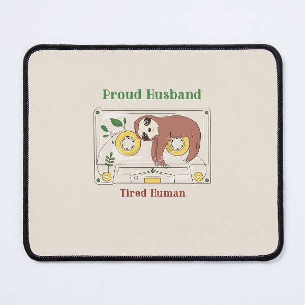 Item preview, Proud Husband Tired Human Funny Dad Shirt designed and sold by The SD Ink.
