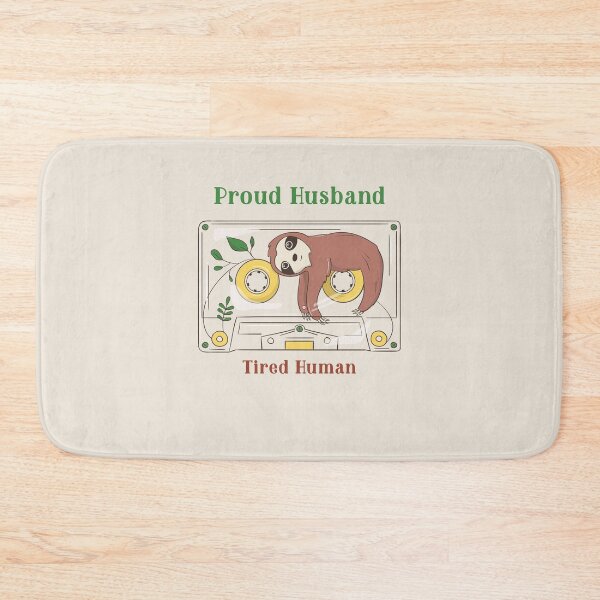 Item preview, Proud Husband Tired Human Funny Dad Shirt designed and sold by The SD Ink.