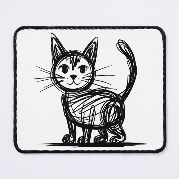 Item preview, Abstract Sketch Minimalist Cat Art designed and sold by AmazingViews.