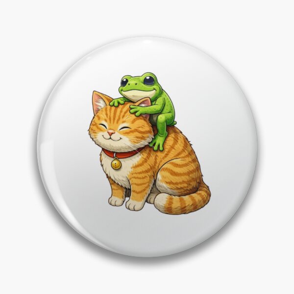 Item preview, Cat and frog, happy accomplices designed and sold by FroggyOnly.