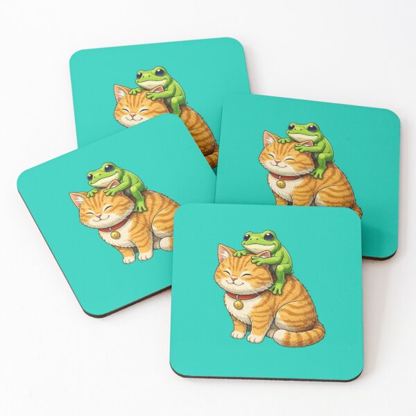 Item preview, Cat and frog, happy accomplices designed and sold by FroggyOnly.