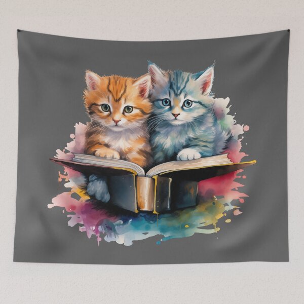Item preview, Bookish Kittens designed and sold by bubblyrainbow.