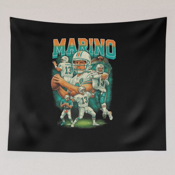 Item preview, Dan Marino Vintage Miami Dolphins Collage Art – #13 NFL Quarterback Legend designed and sold by TheArtOfCar.