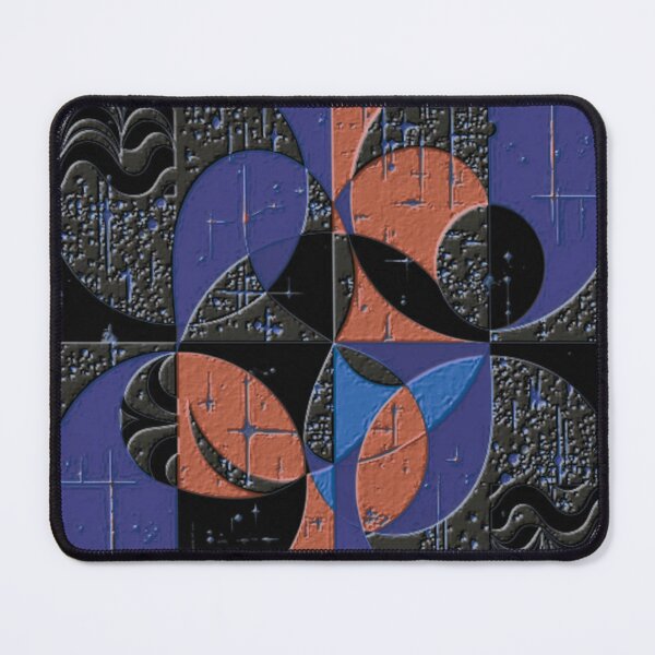 Item preview, 4 part abstract dark emboss colorful geometric abstract design designed and sold by SmashingDeals.