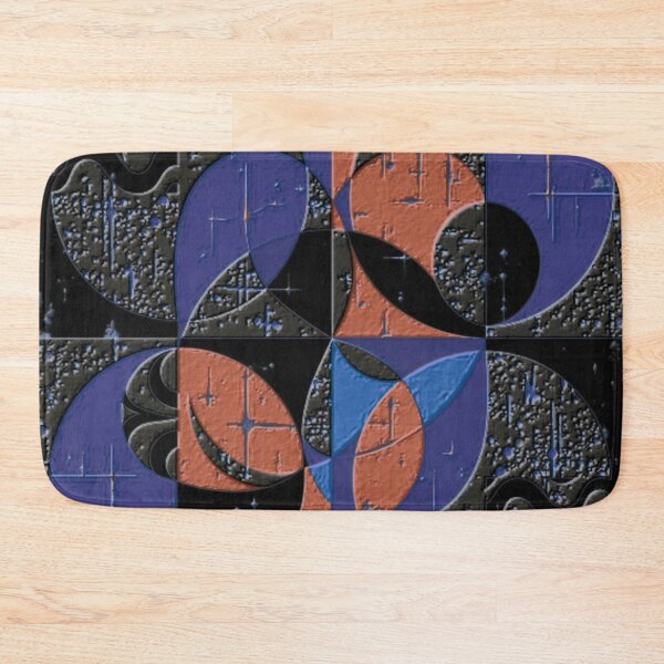 Item preview, 4 part abstract dark emboss colorful geometric abstract design designed and sold by SmashingDeals.