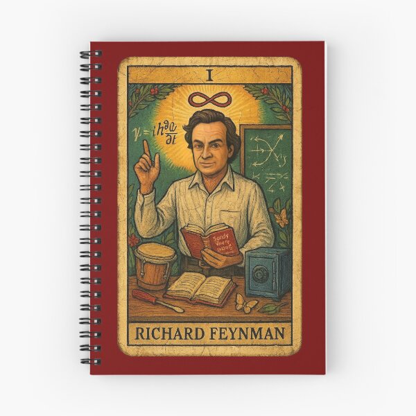 Item preview, Richard Feynman - The Magician  Tarot Card Design designed and sold by Academugs.
