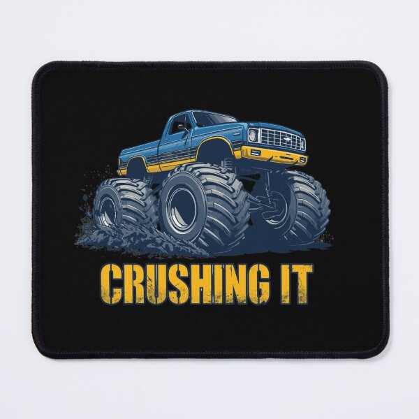 Item preview, Monster Truck Down Syndrome | Crushing It Blue & Yellow 3.21 designed and sold by MotivAura.