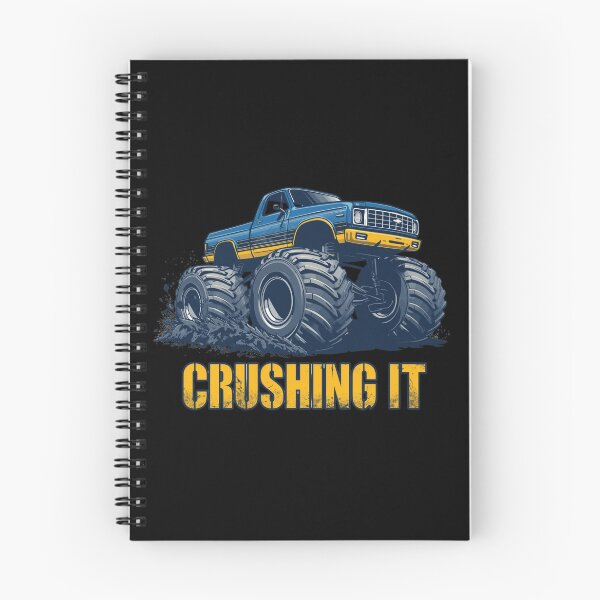 Item preview, Monster Truck Down Syndrome | Crushing It Blue & Yellow 3.21 designed and sold by MotivAura.
